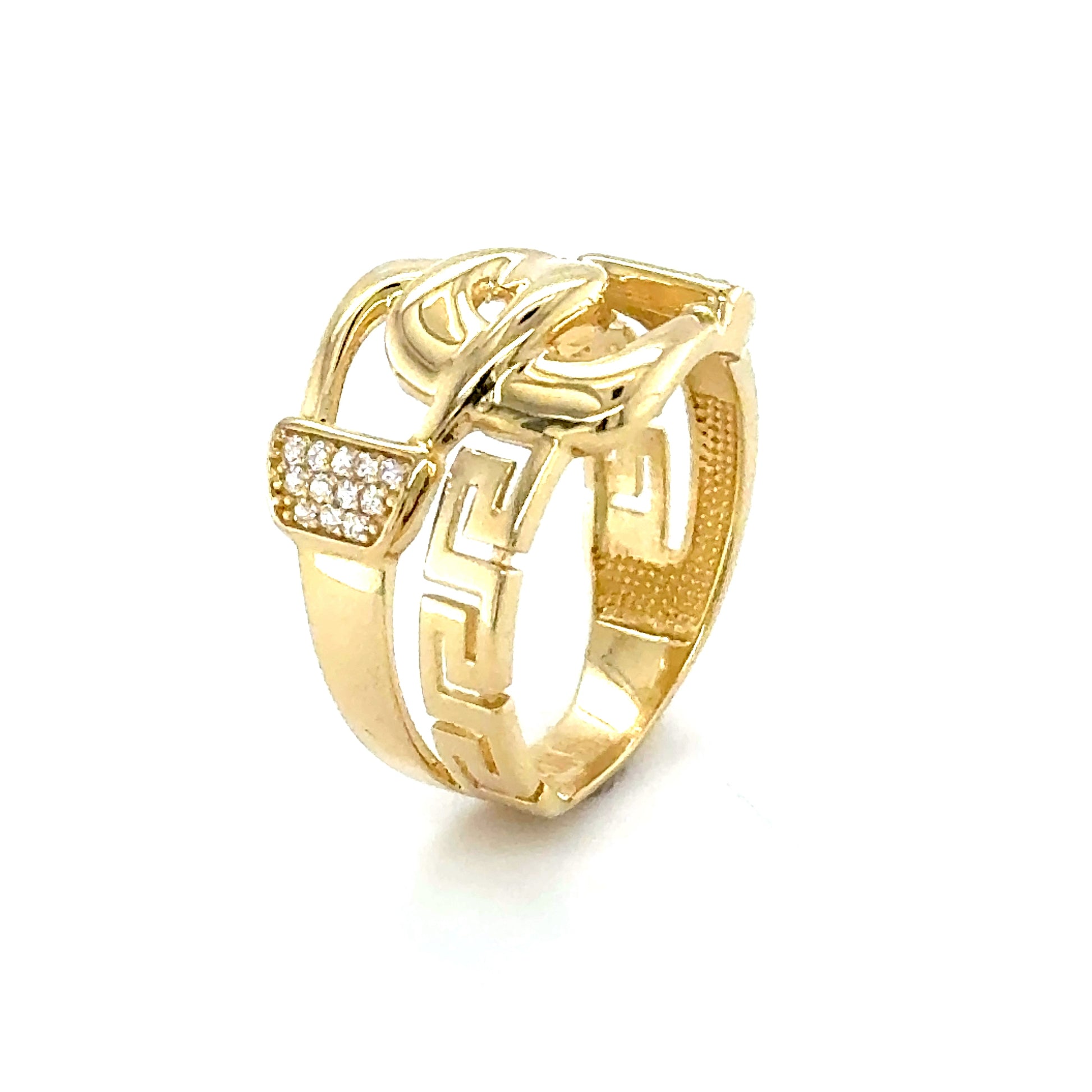 14K Yellow Gold Belt Ring
