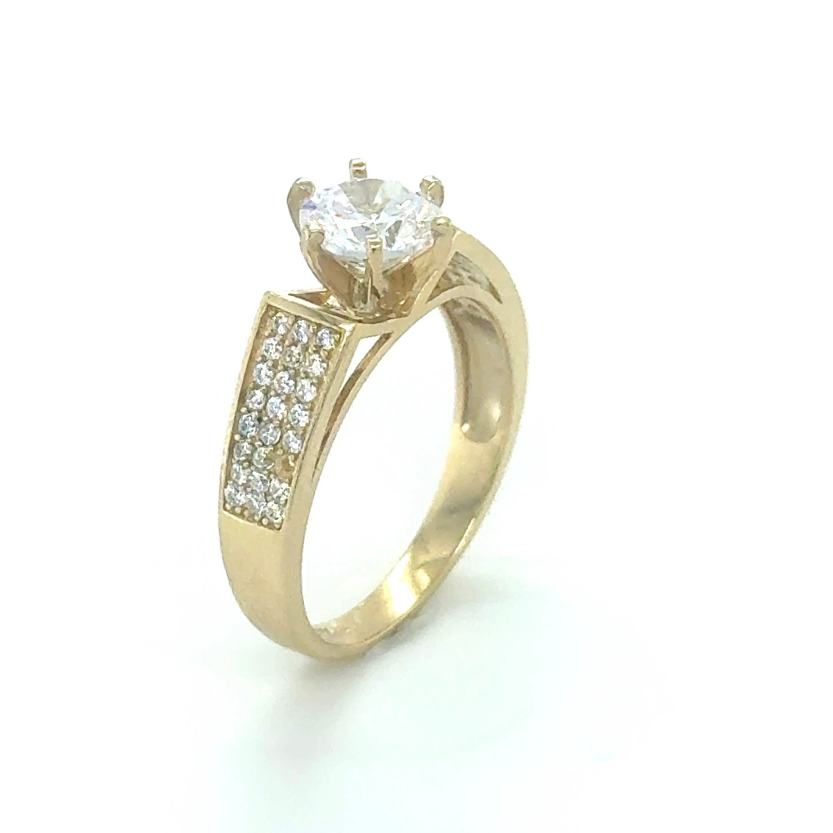 14K Gold Solitaire Ring