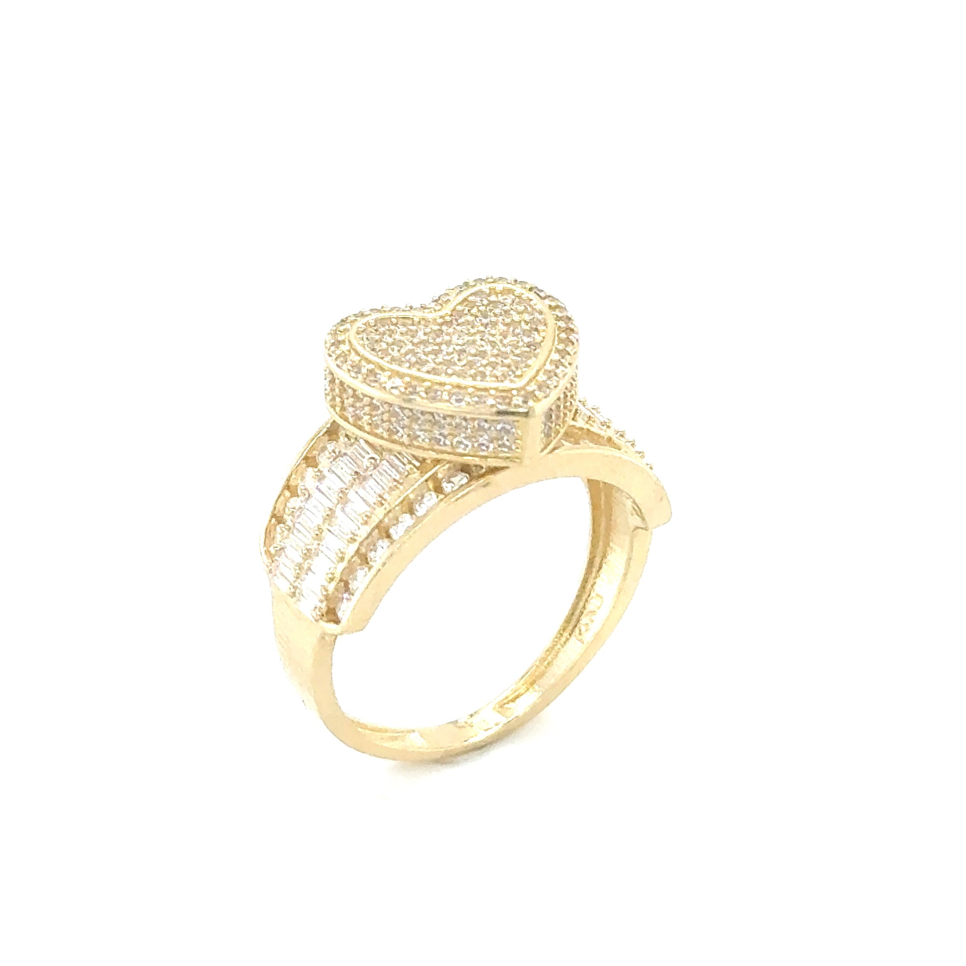 14K Gold Princess Heart m1 Ring