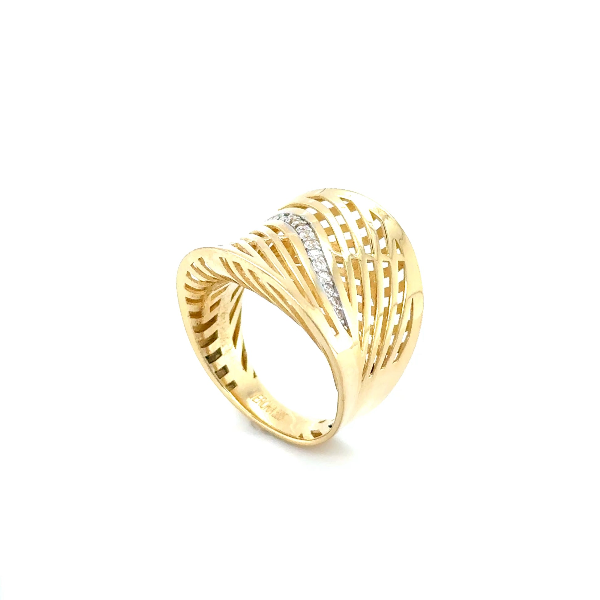 14K Yellow Gold Wind Ring