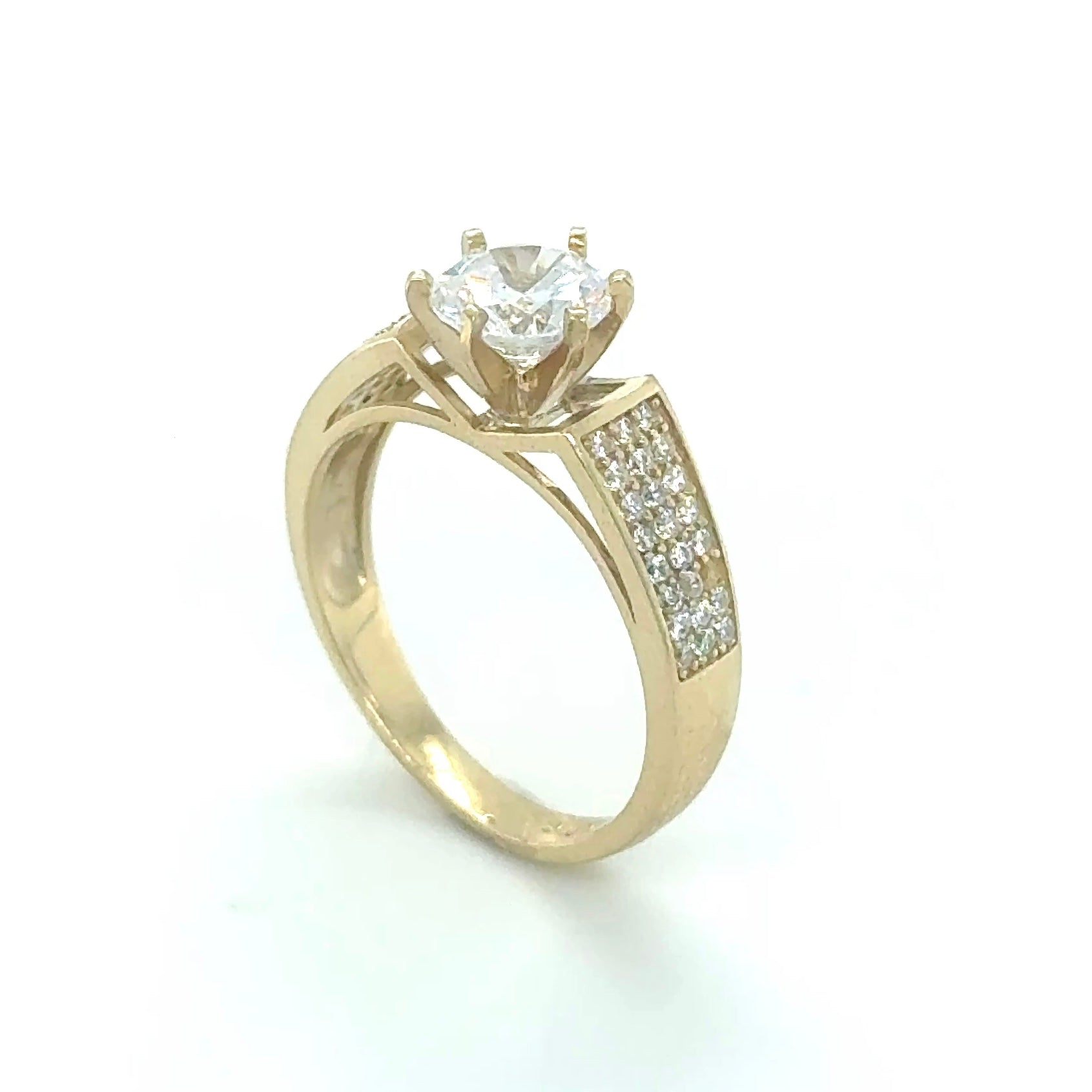 14K Gold Solitaire Ring