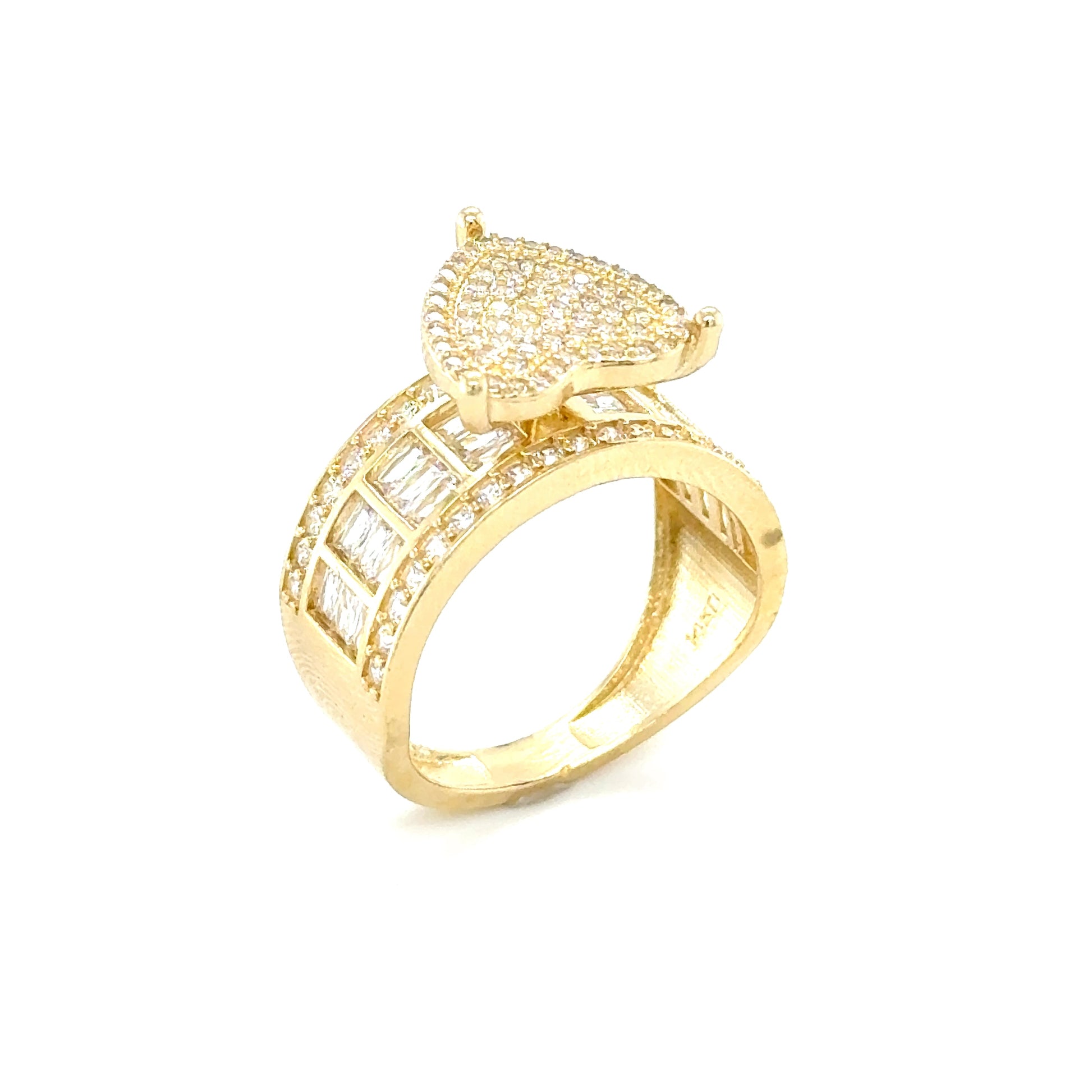 14K Gold Princess Heart m2 Ring