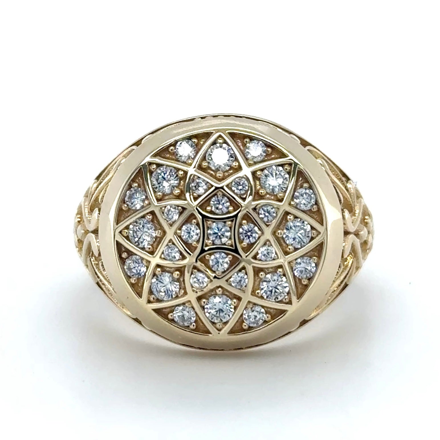 Solid Gold Rosetta Ring Small