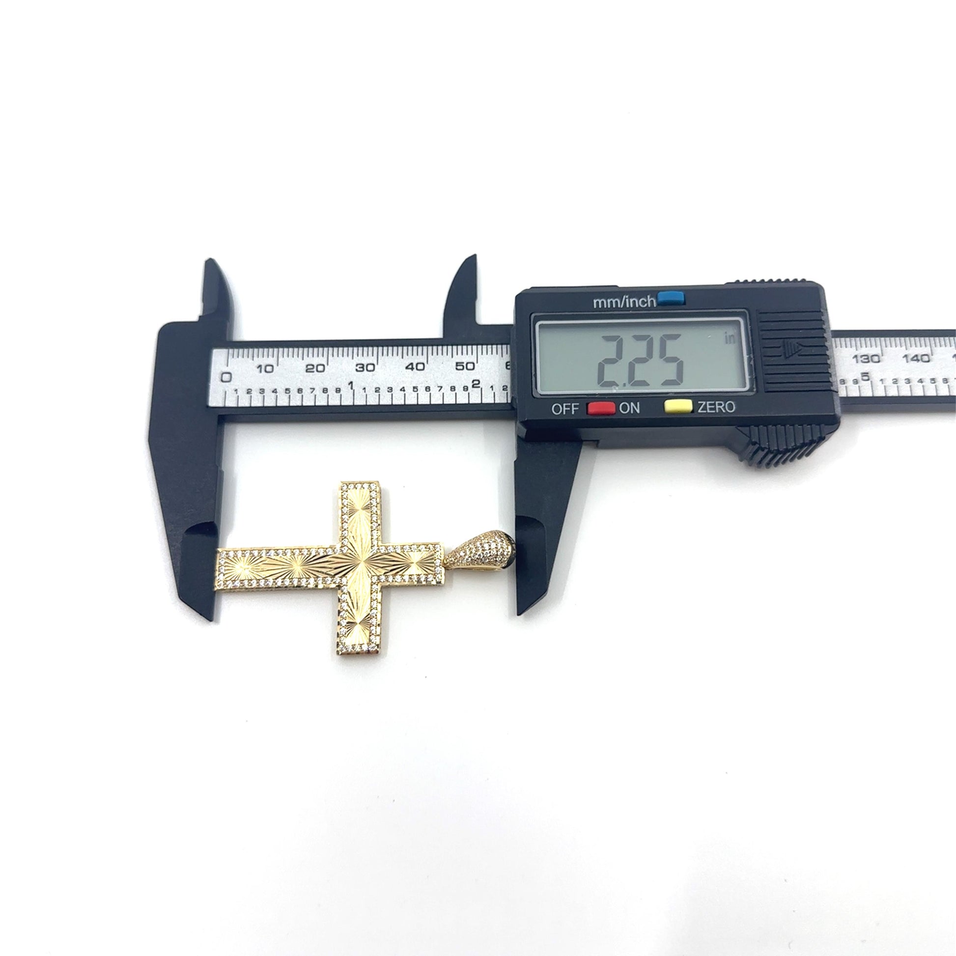 14K Gold Cross Ara Pendant