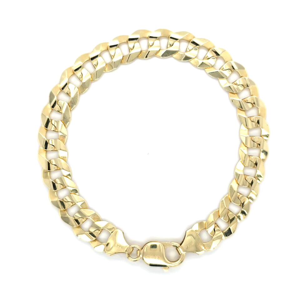 10Kt Yellow Gold Curve Link Bracelet