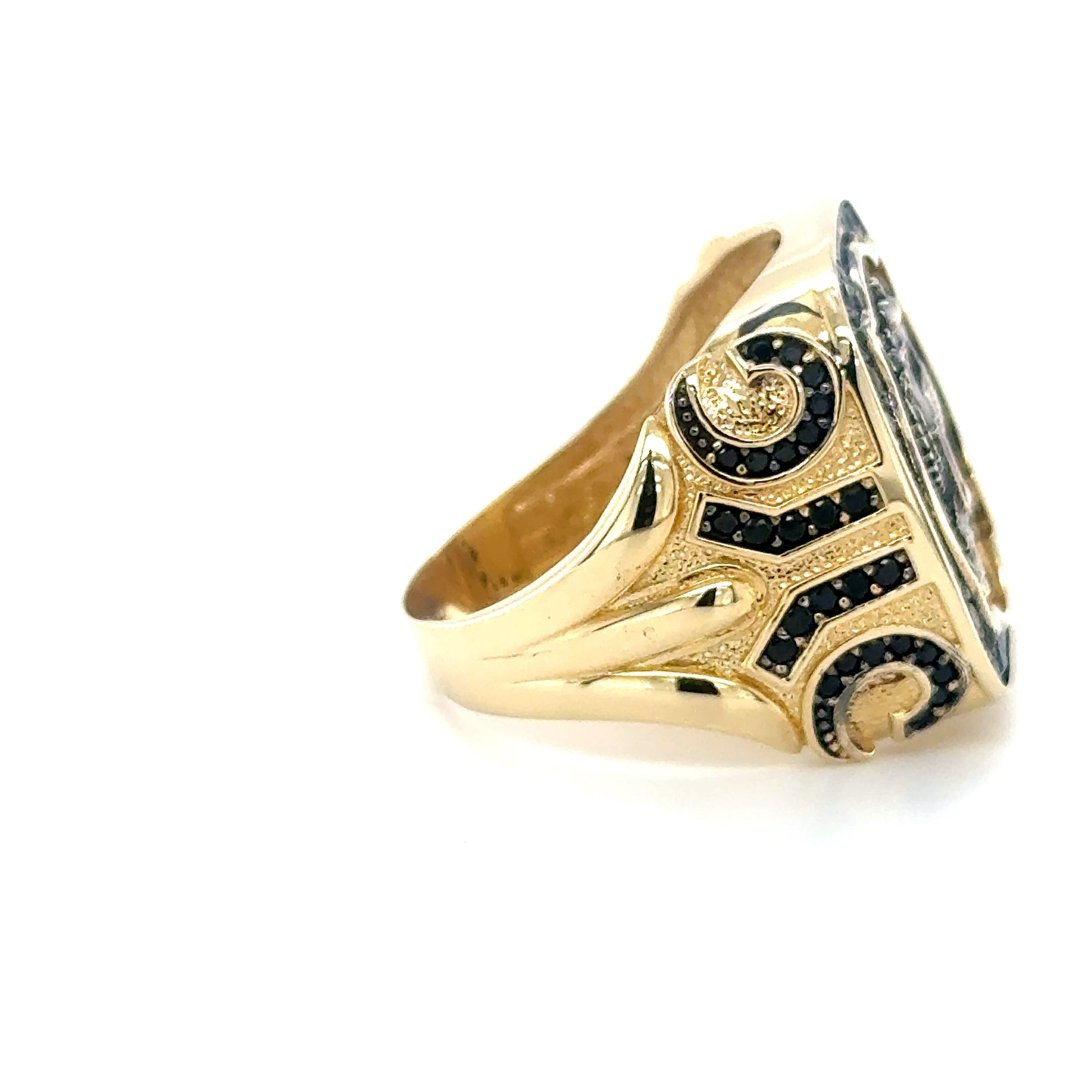 14K Solid Gold Double Eagle Ring