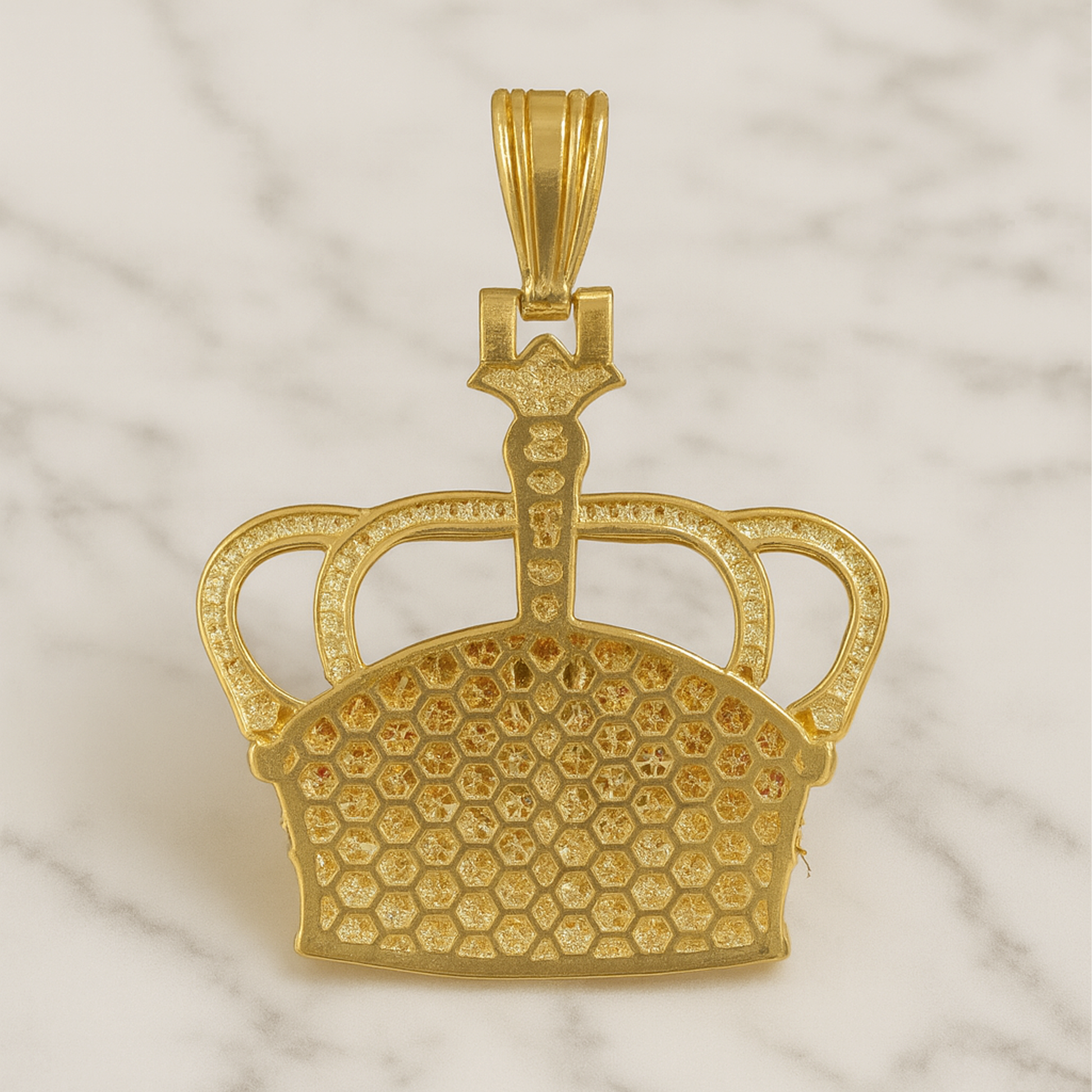 14K Yellow Gold Pendant with rubies and diamond