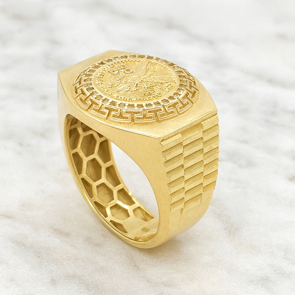 14Kt Gold Centenario Ring