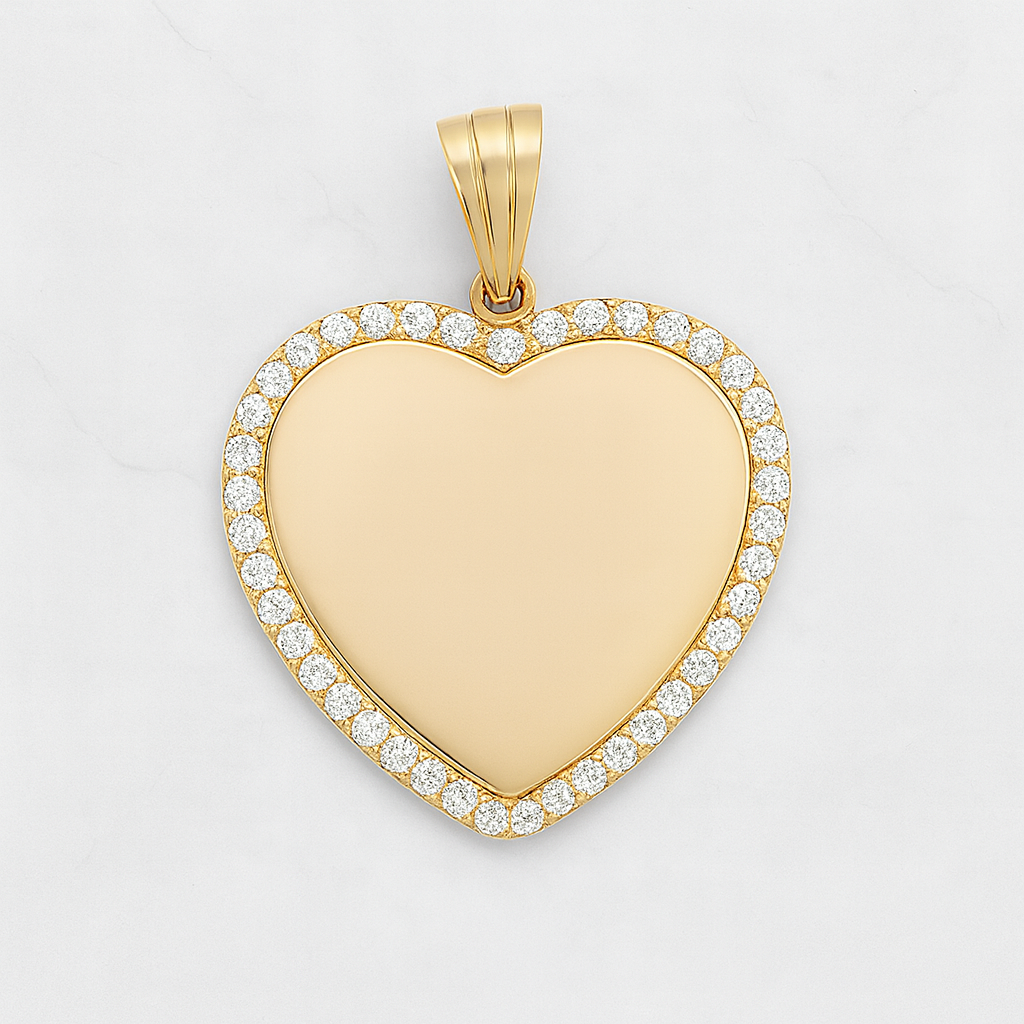 14K Gold Heart Photo S Pendant