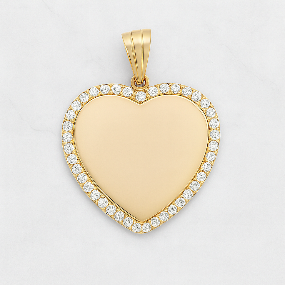 14K Gold Heart Photo S Pendant