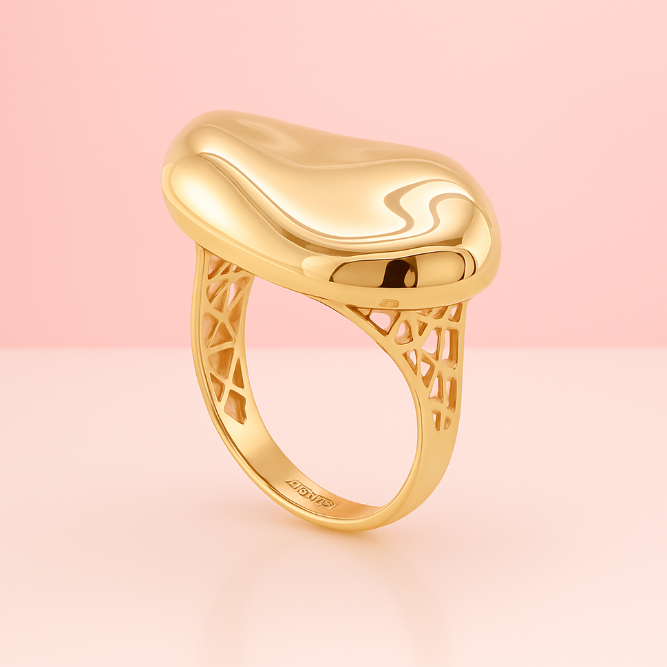 14K Yellow Gold Chicago Ring