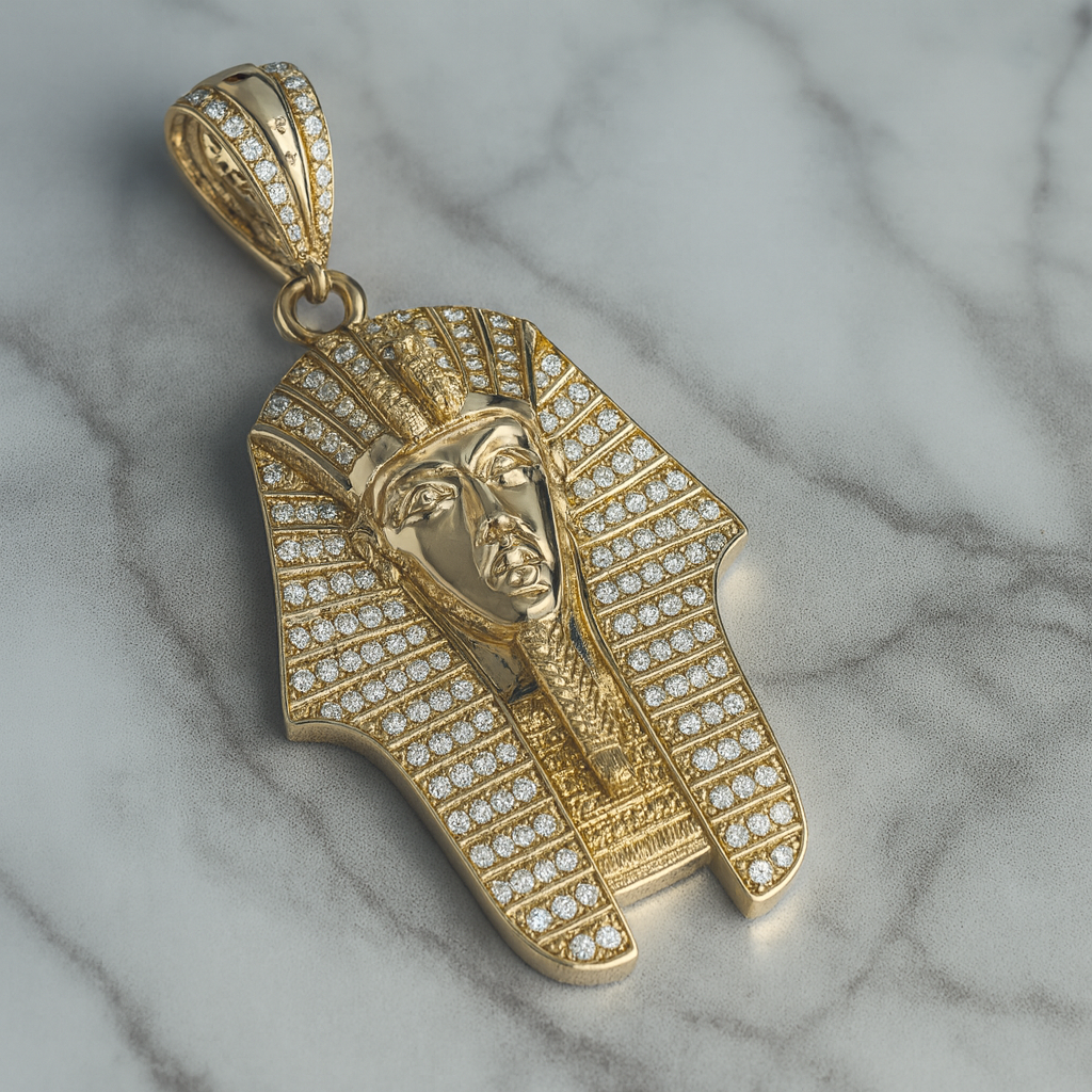 14K Gold Egyptian Pendant