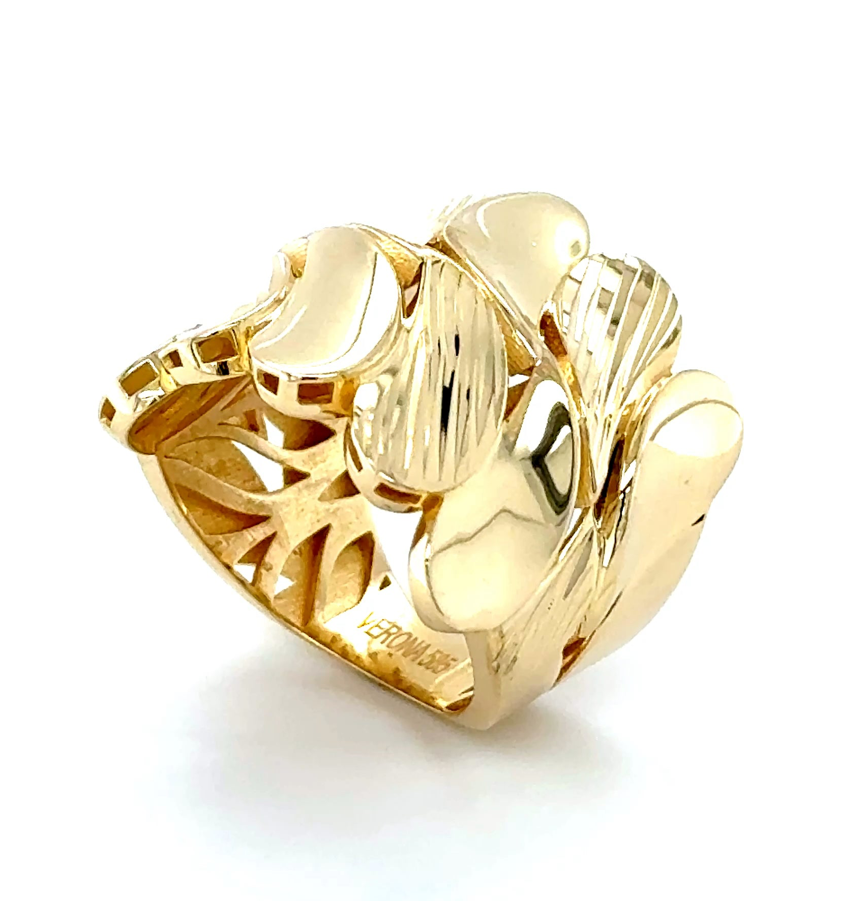 14K Yellow Gold Drops Ring