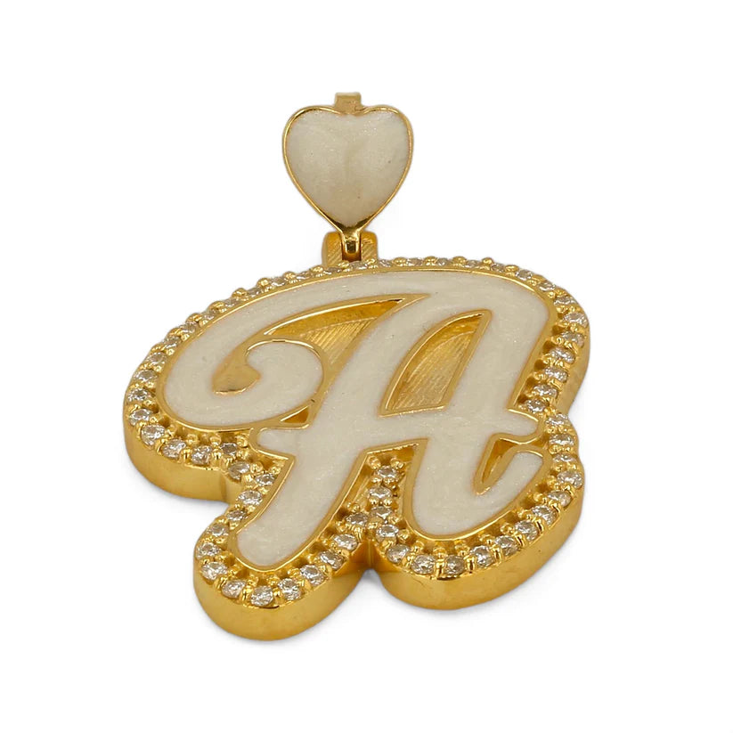 14K Gold letter pendant