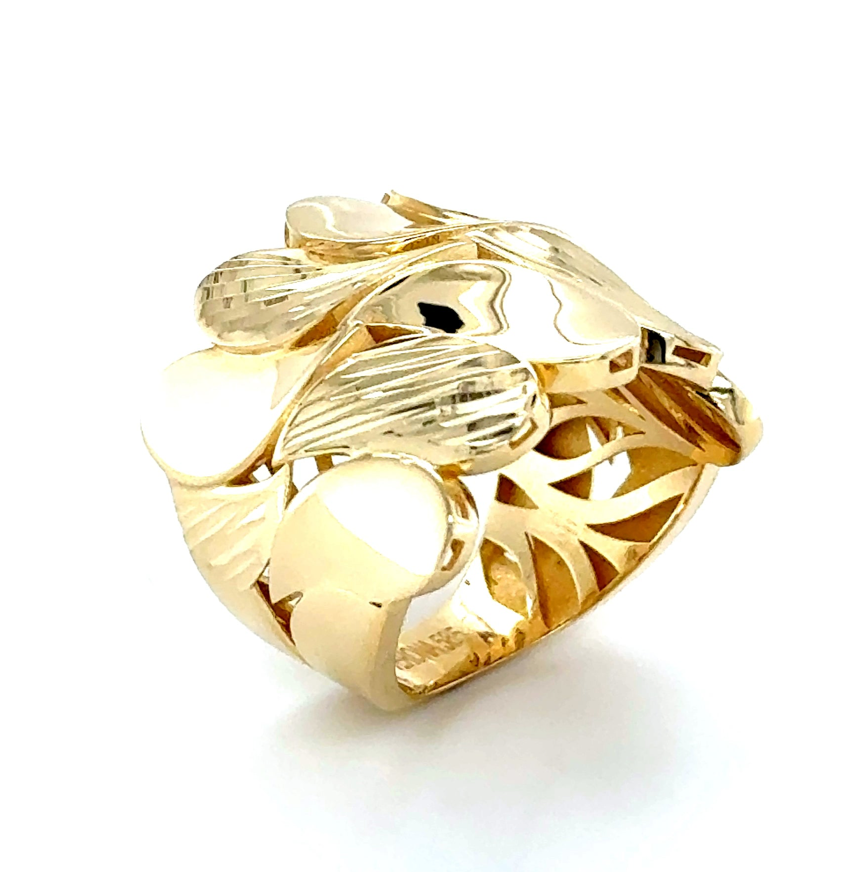 14K Yellow Gold Drops Ring