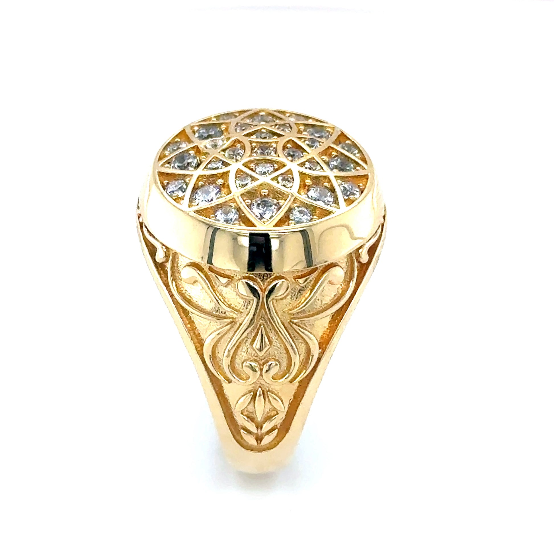Solid Gold Rosetta Ring Small