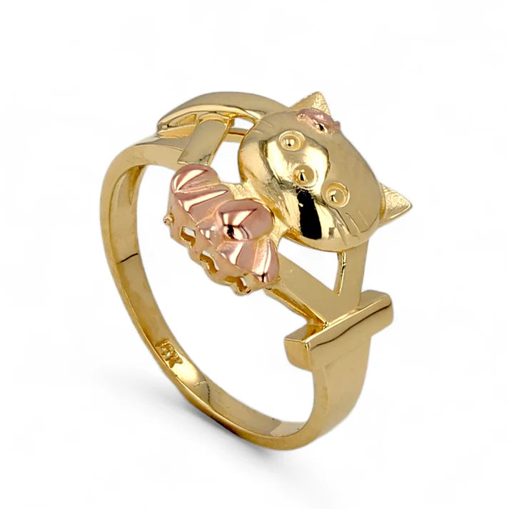 14Kt Gold Kitty Ring