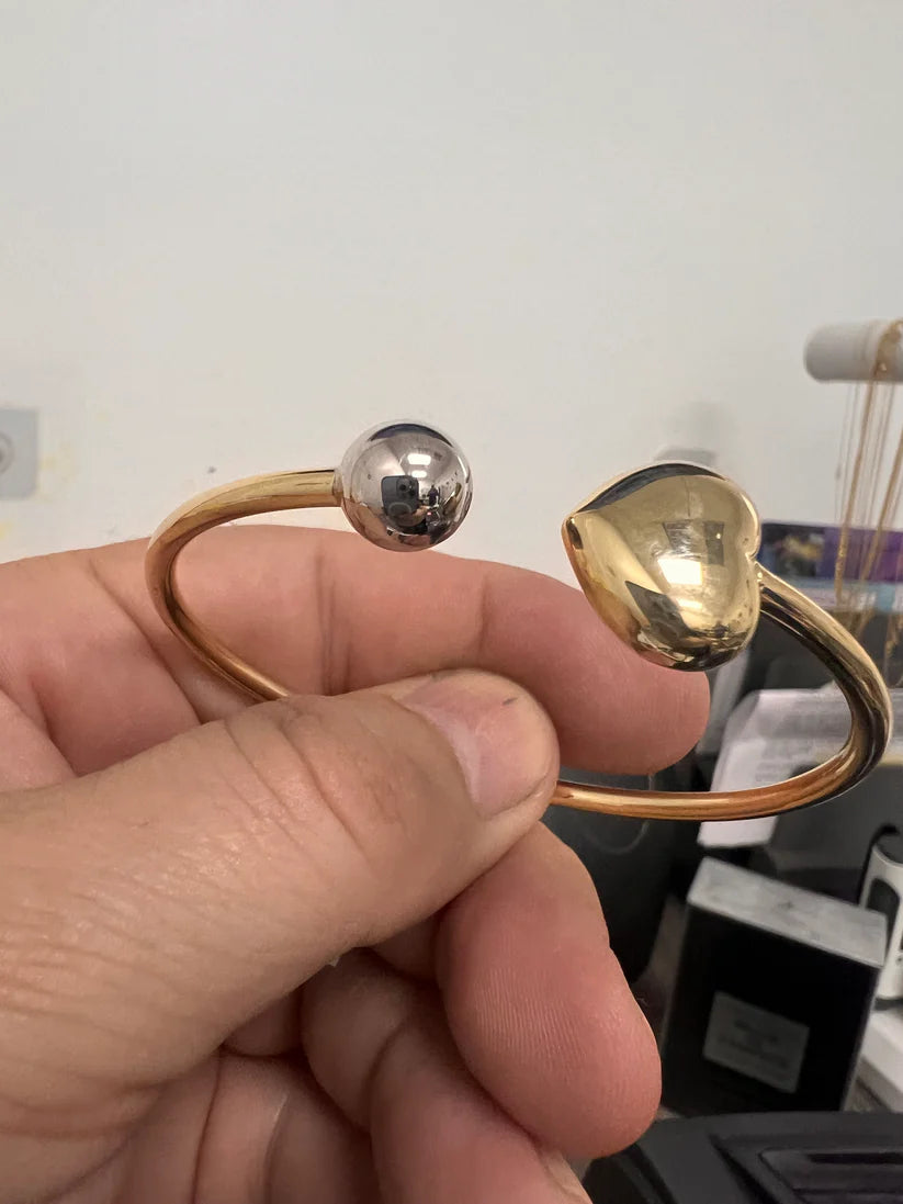 14K Gold Love bangle