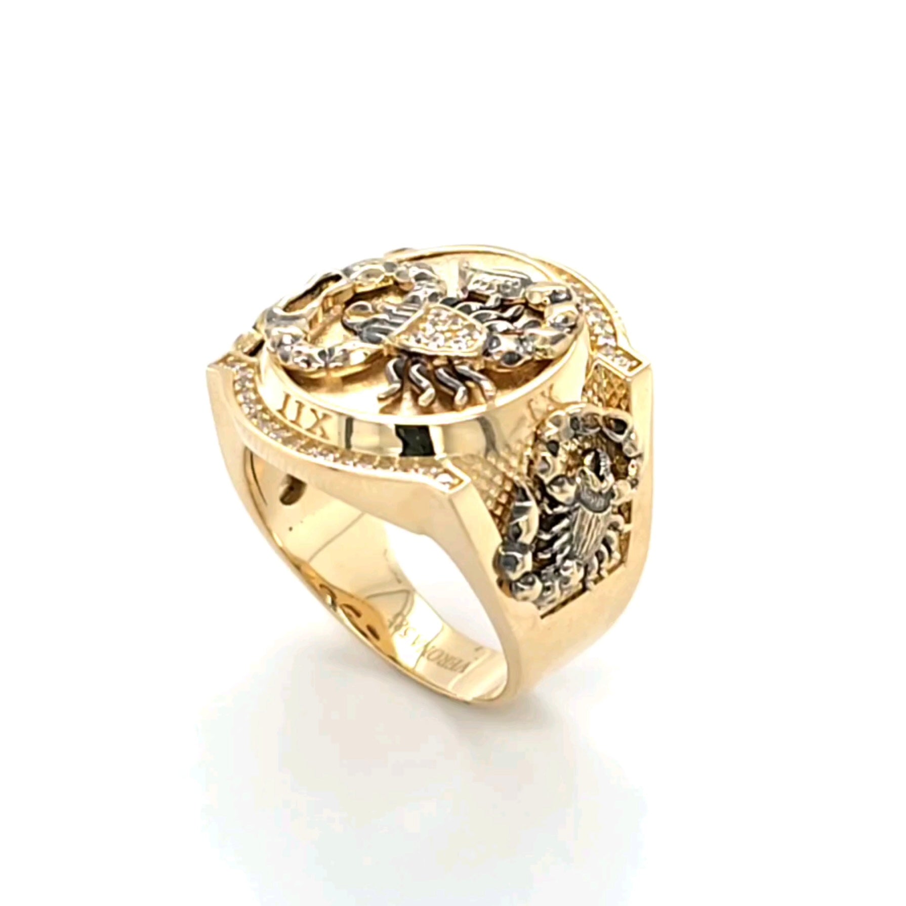 14K Solid Gold Scorpion Ring