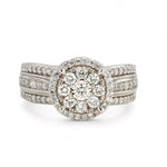 White Gold 1CT Diamond Solitary Princess Ring