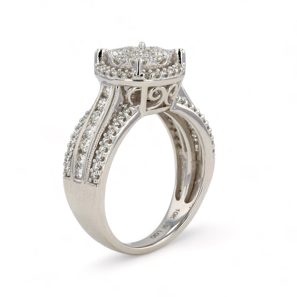 White Gold 1CT Diamond Solitary Princess Ring