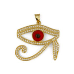 14k Gold Red Eye of Horus Set
