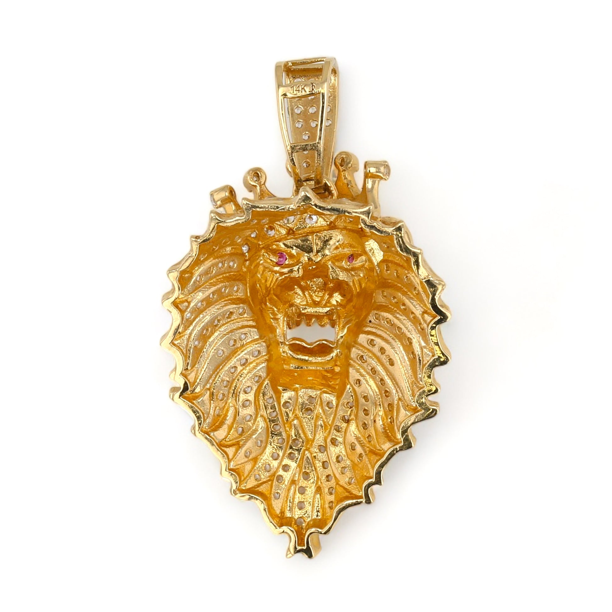 14Kt Gold War-Lion Pendant