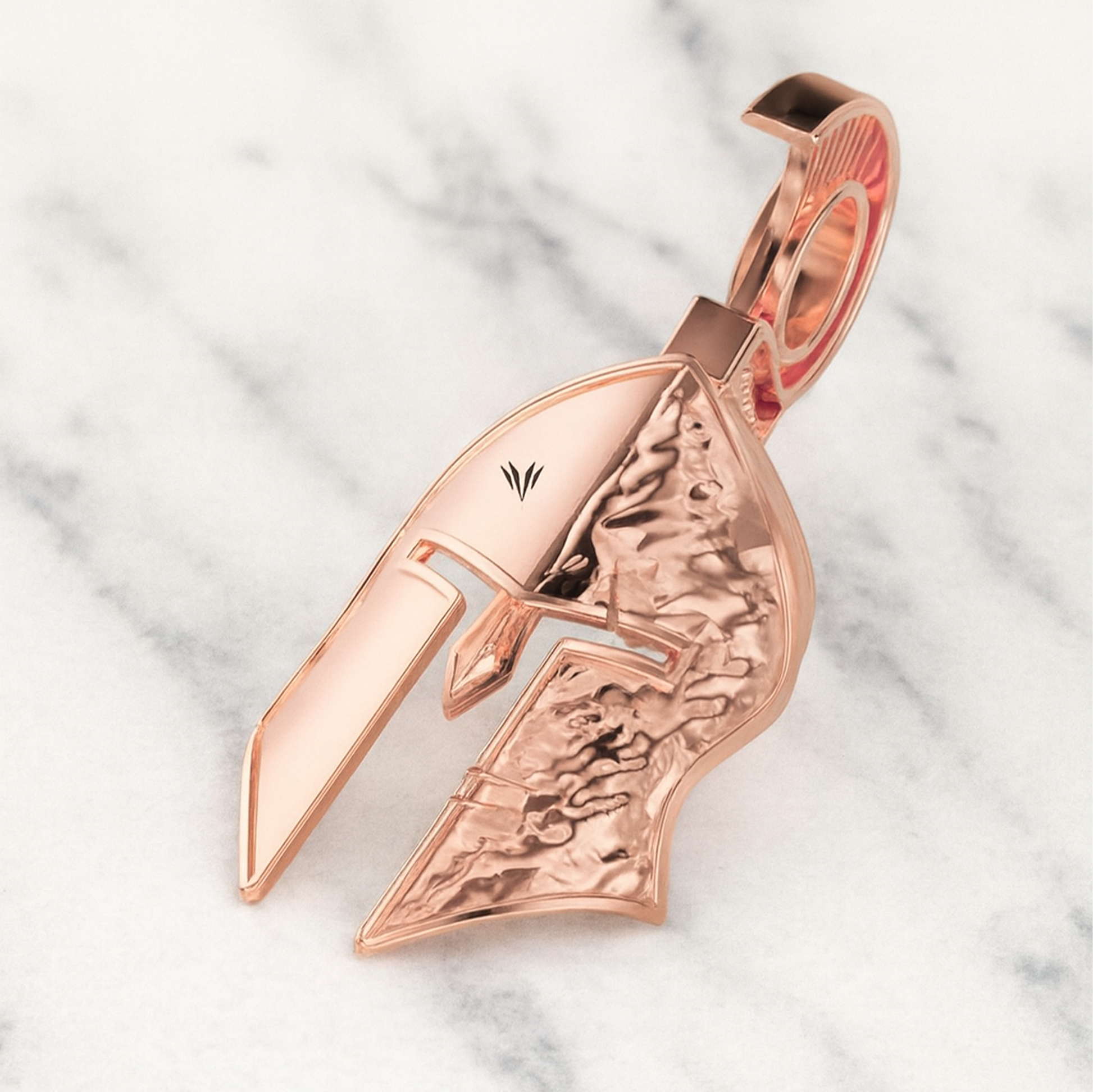 Solid Gold Sparta Helmet Pendant