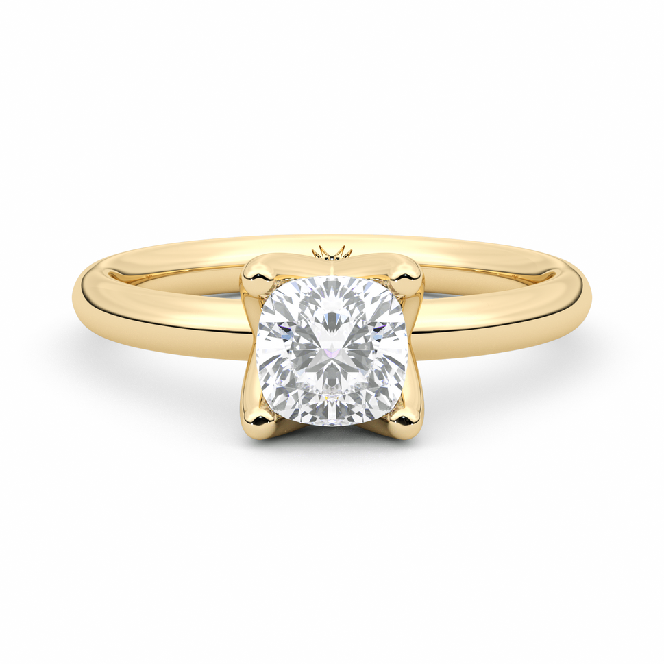 Diamond Ring 1.04 CT  CUSHION VVS2-H - Solid Gold