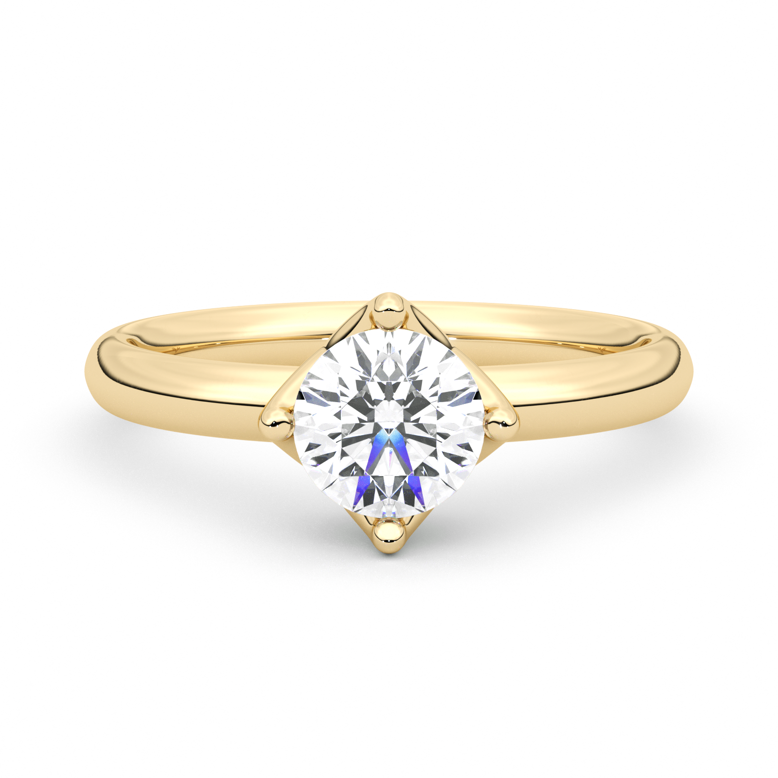 Diamond Ring 1.61 CT Round Shape - Solid Gold – Veronajoyeria