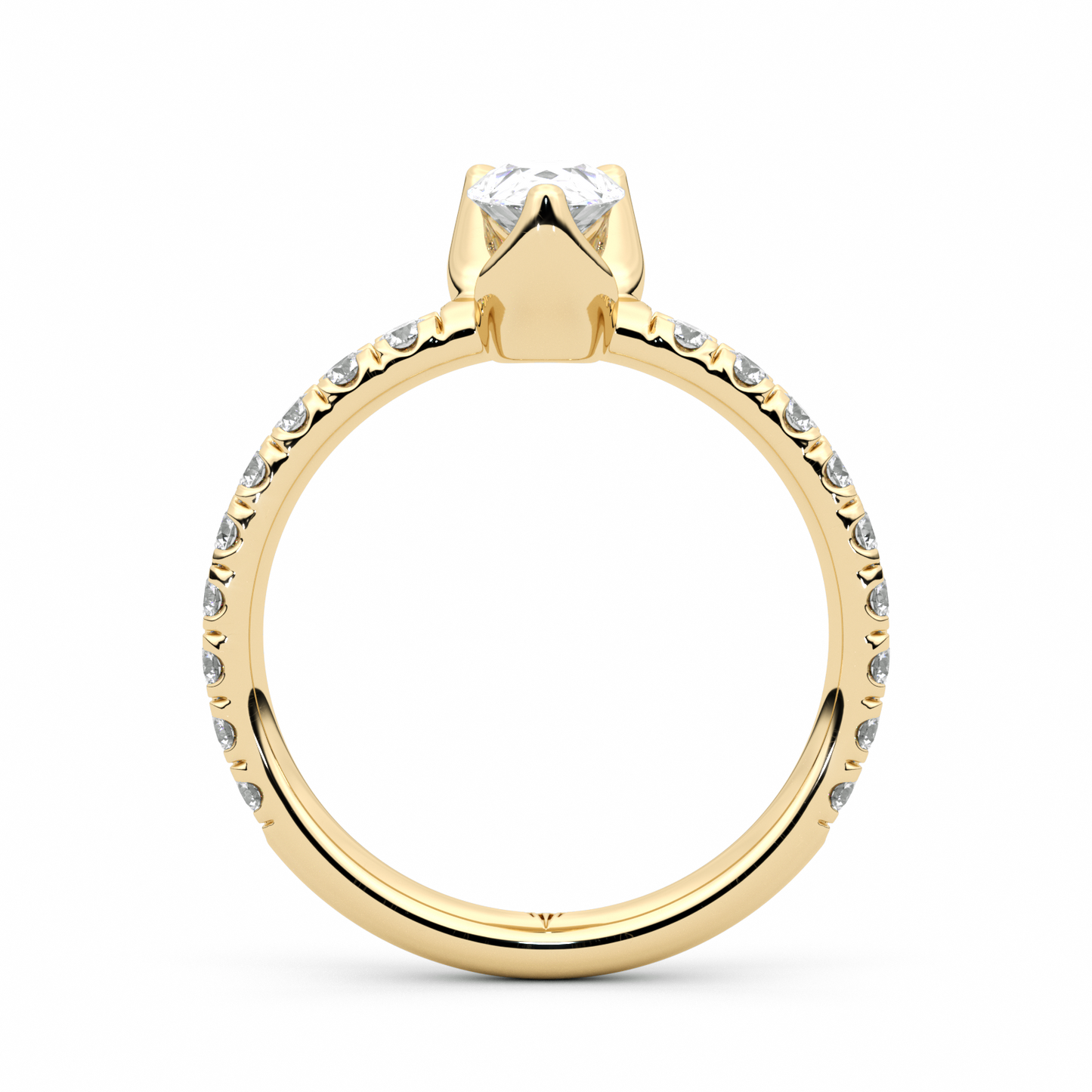 Diamond Ring 1.07 CT Pear Shape - Solid Gold