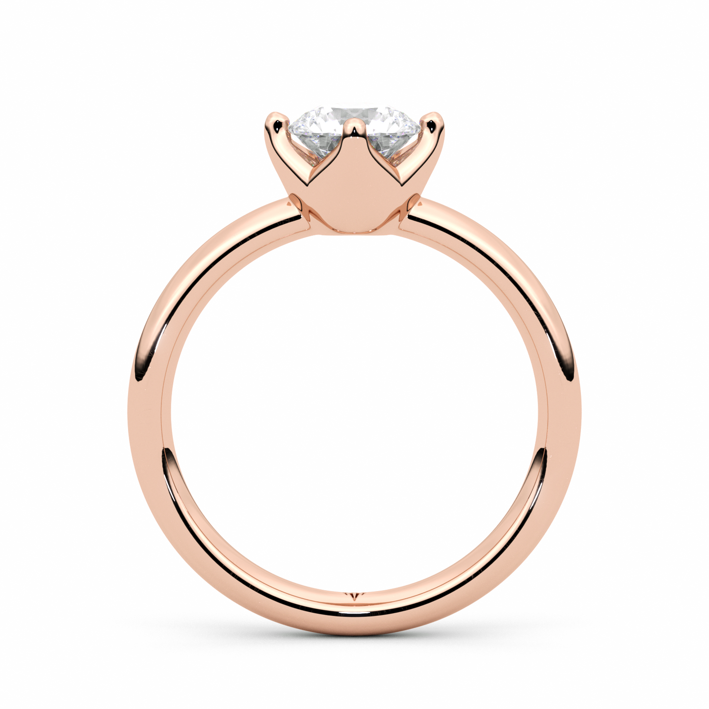 Diamond Ring 1.61 CT Round Shape - Solid Gold