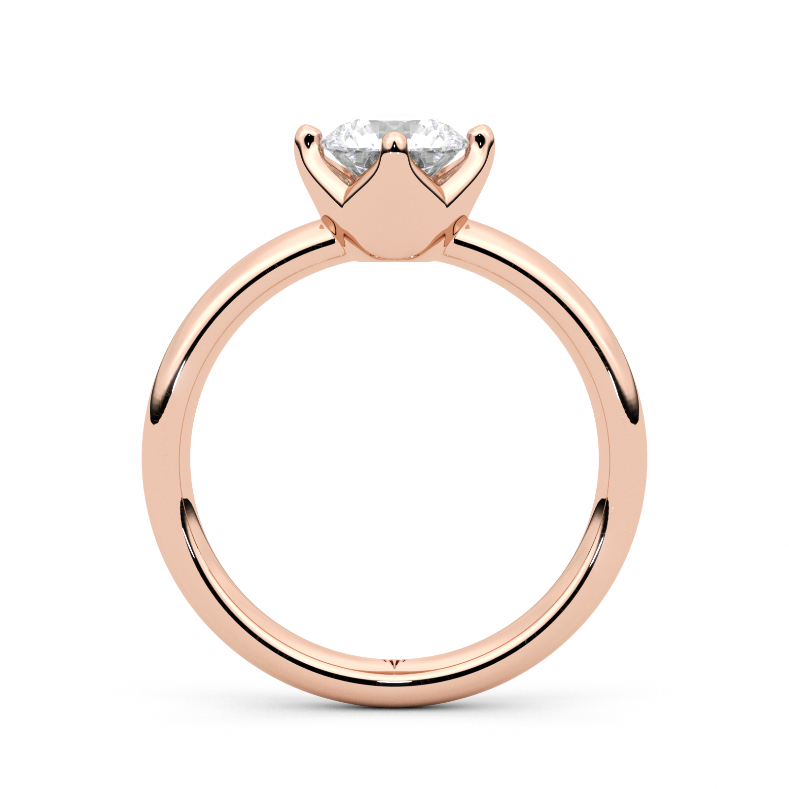 Diamond Ring 1.61 CT Round Shape - Solid Gold