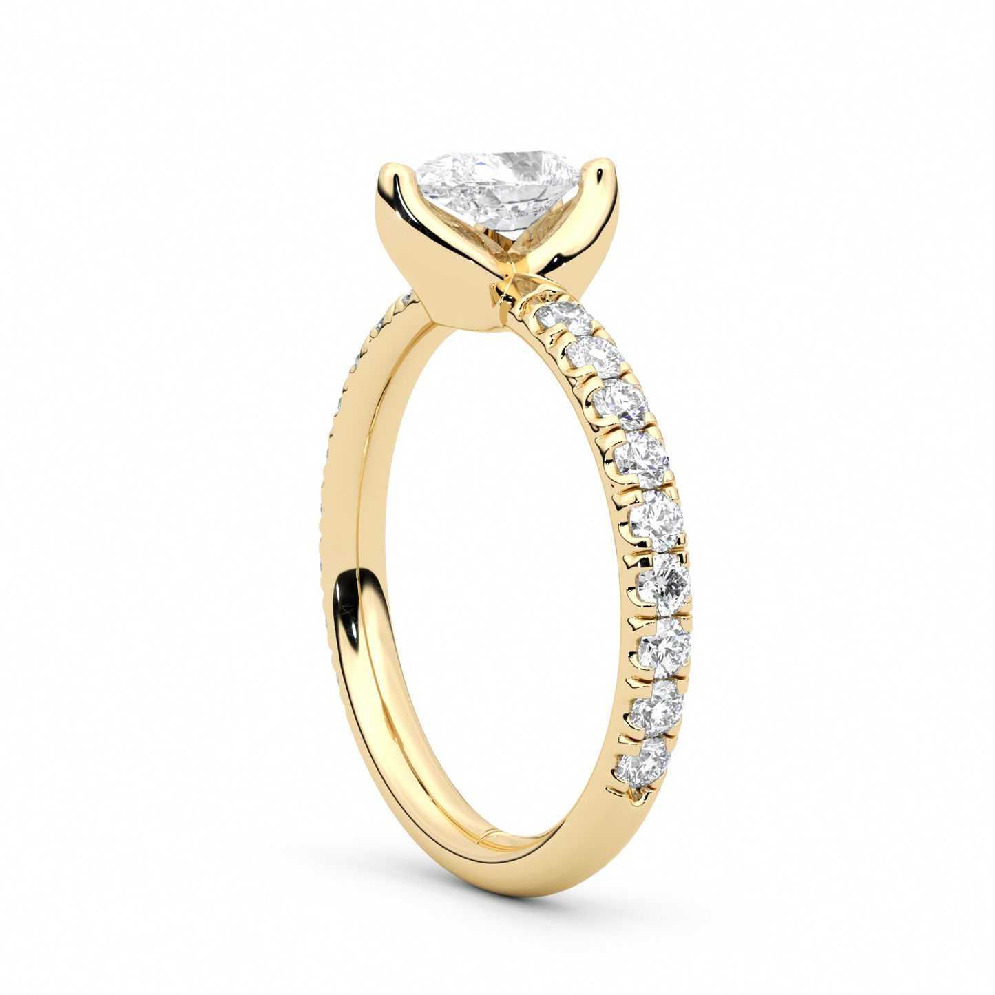 Diamond Ring 1.07 CT Pear Shape - Solid Gold