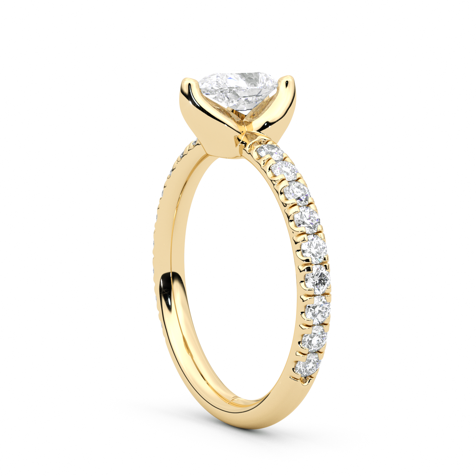 Diamond Ring 1.07 CT Pear Shape - Solid Gold