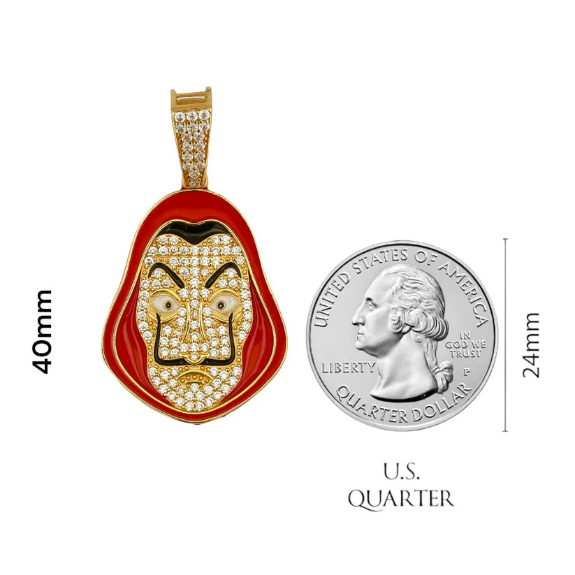 14Kt Gold Money Heist Pendant