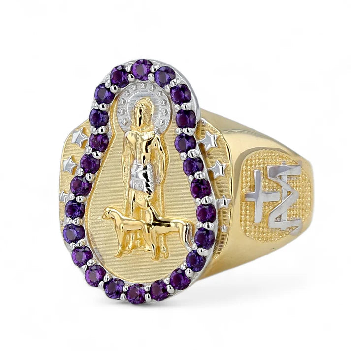 14Kt Gold Saint Lazarus Ring