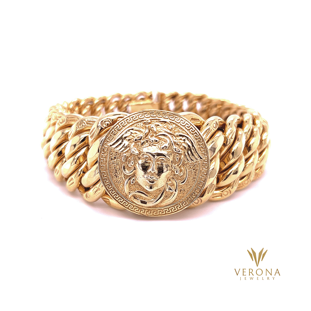 10Kt Gold Princesa Medusa Bracelet