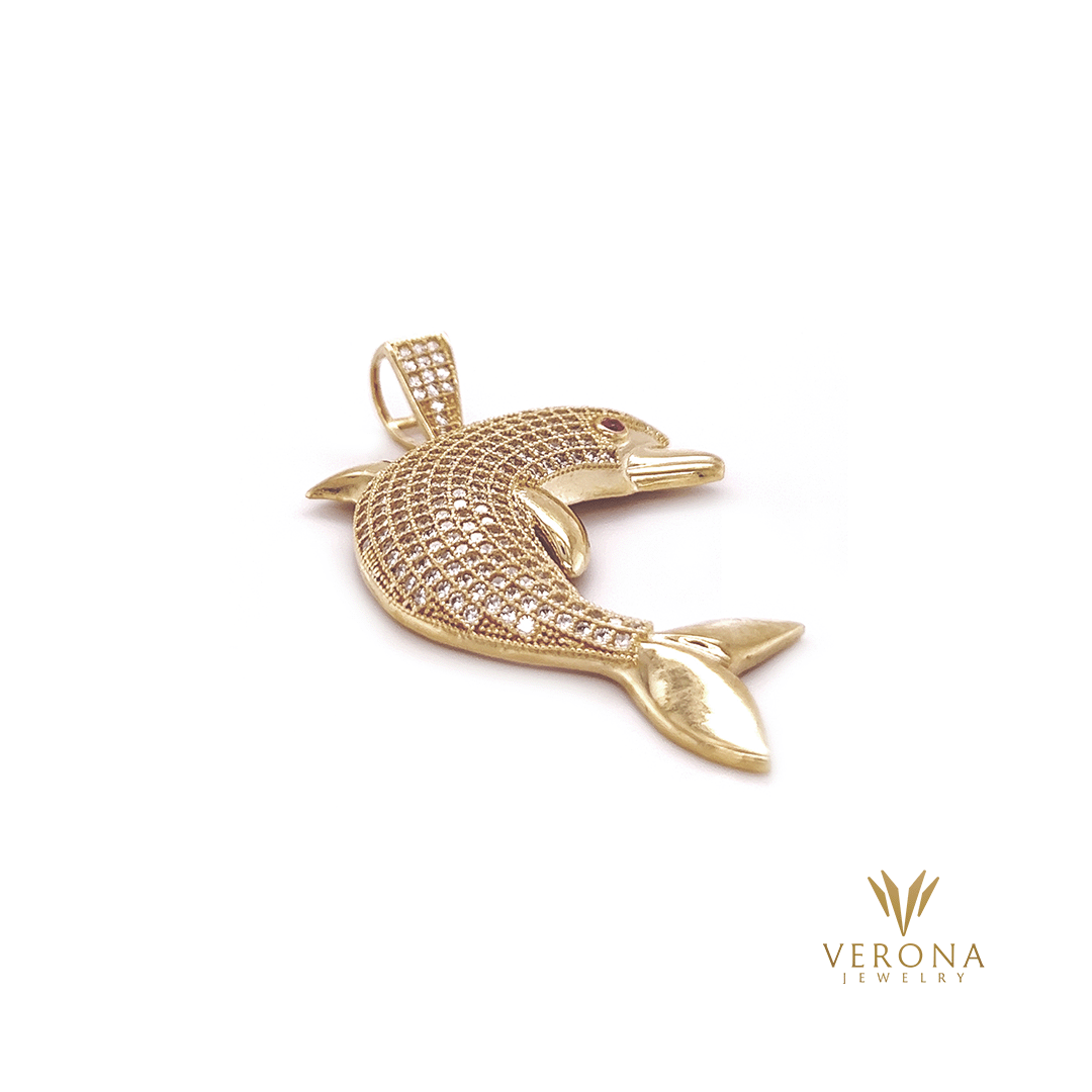 10Kt Gold Dolphin Pendant