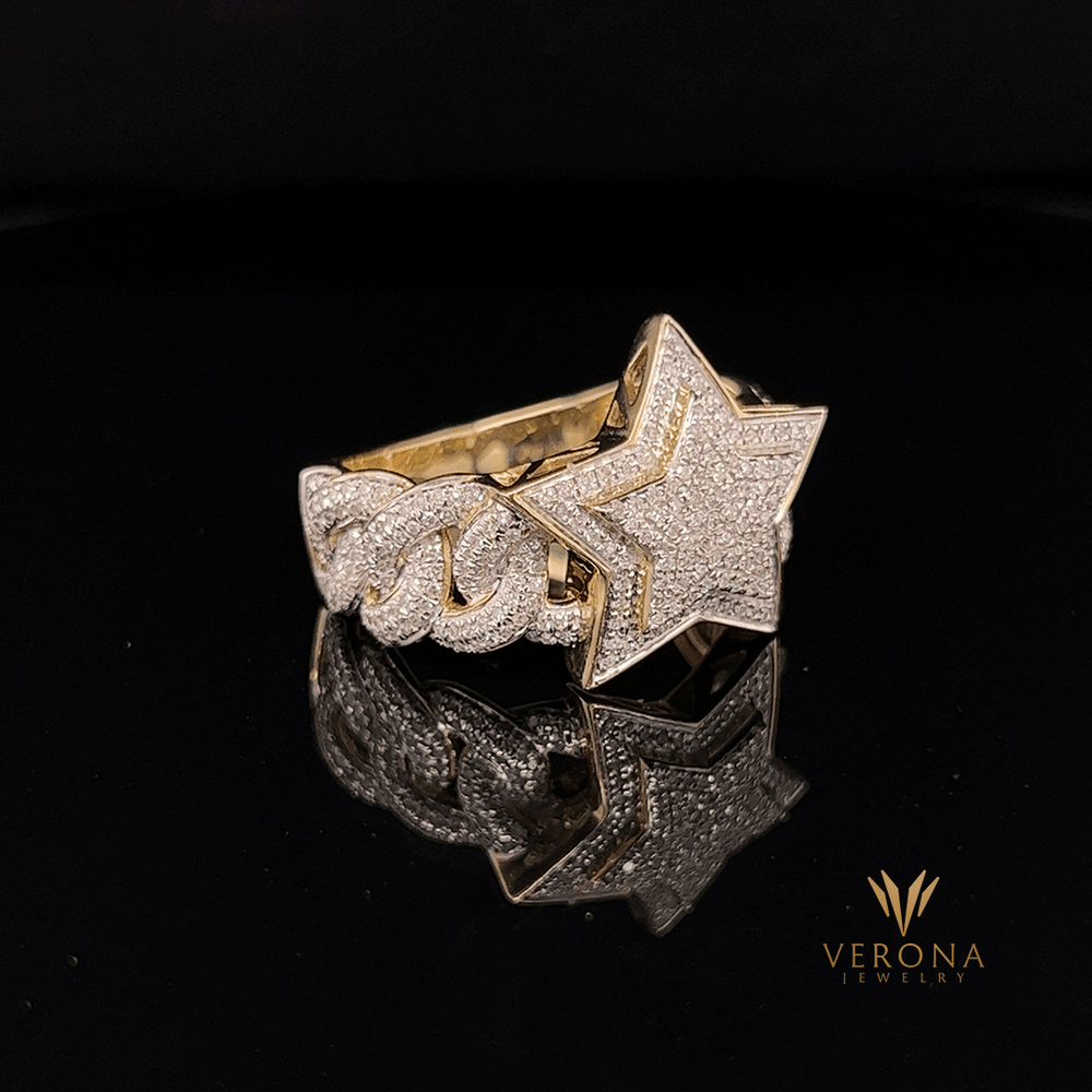 10Kt Gold and Diamonds Shine Ring