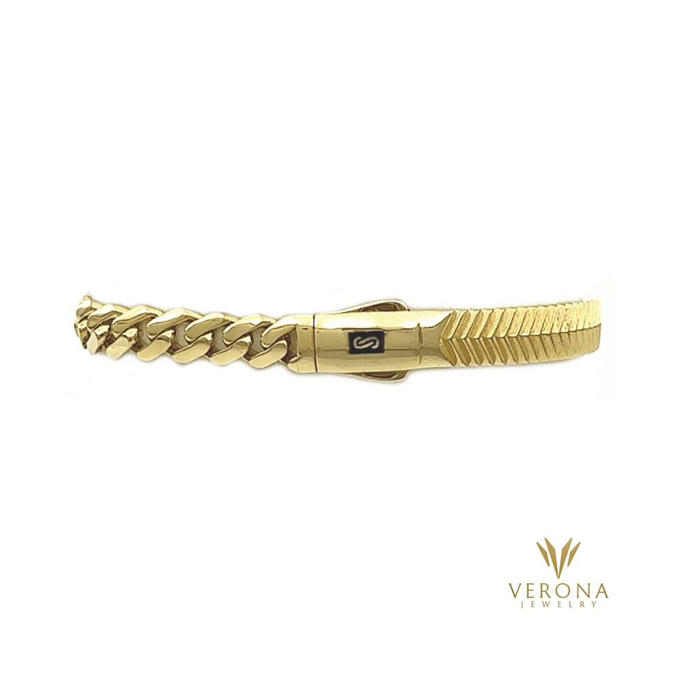 14Kt Gold Monaco Sp Bracelet