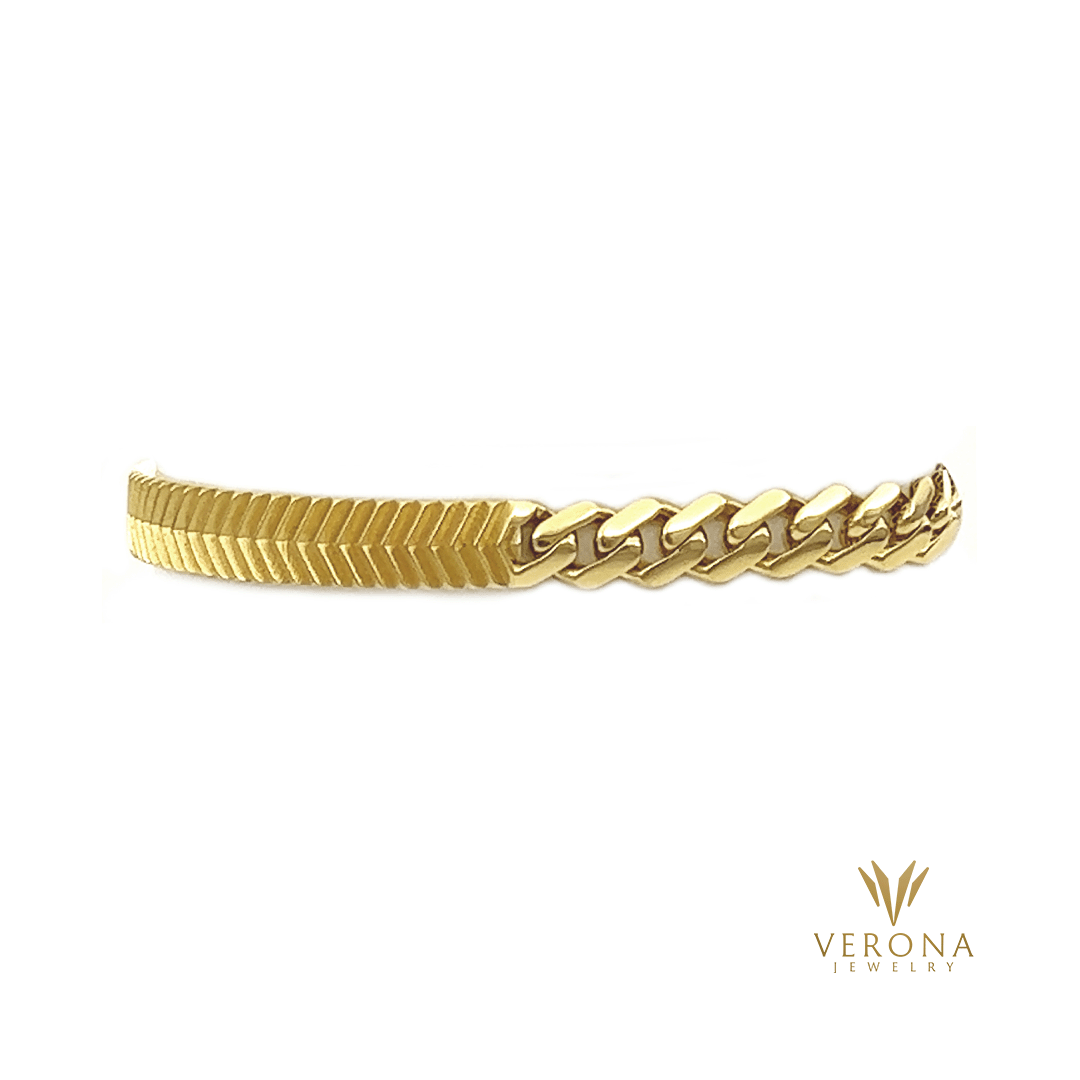 14Kt Gold Monaco Sp Bracelet