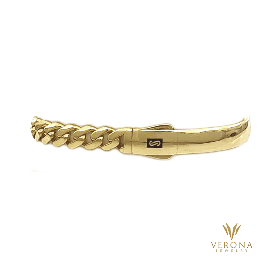 14Kt Gold Monaco Cl Bracelet