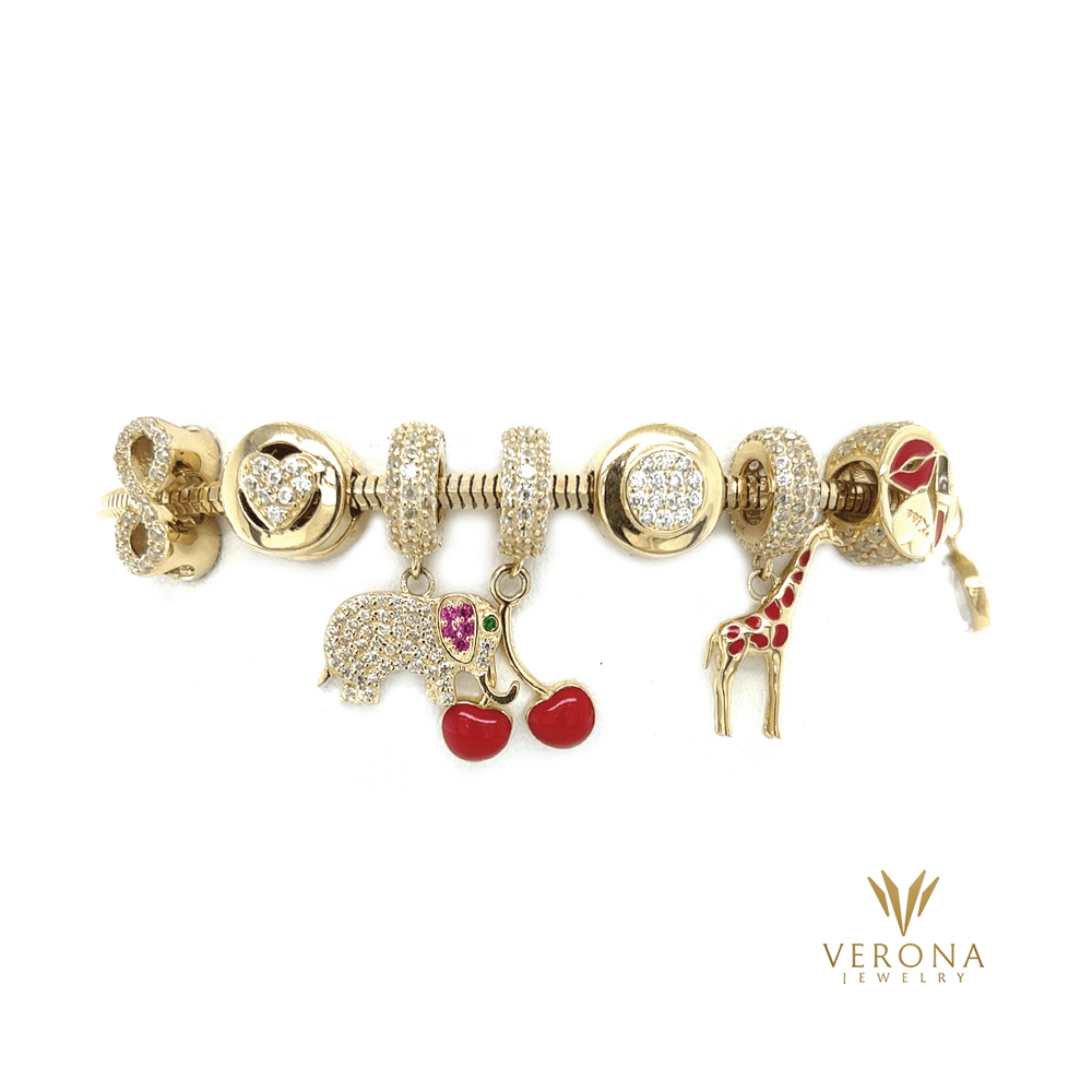
                  
                    14K Gold Bracelet with Charms
                  
                