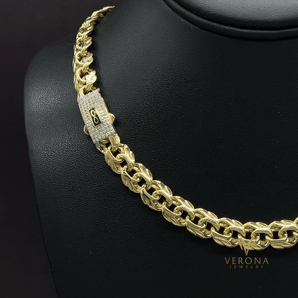 
                  
                    10Kt Gold Chinese Link 13mm x 24inch Chain
                  
                