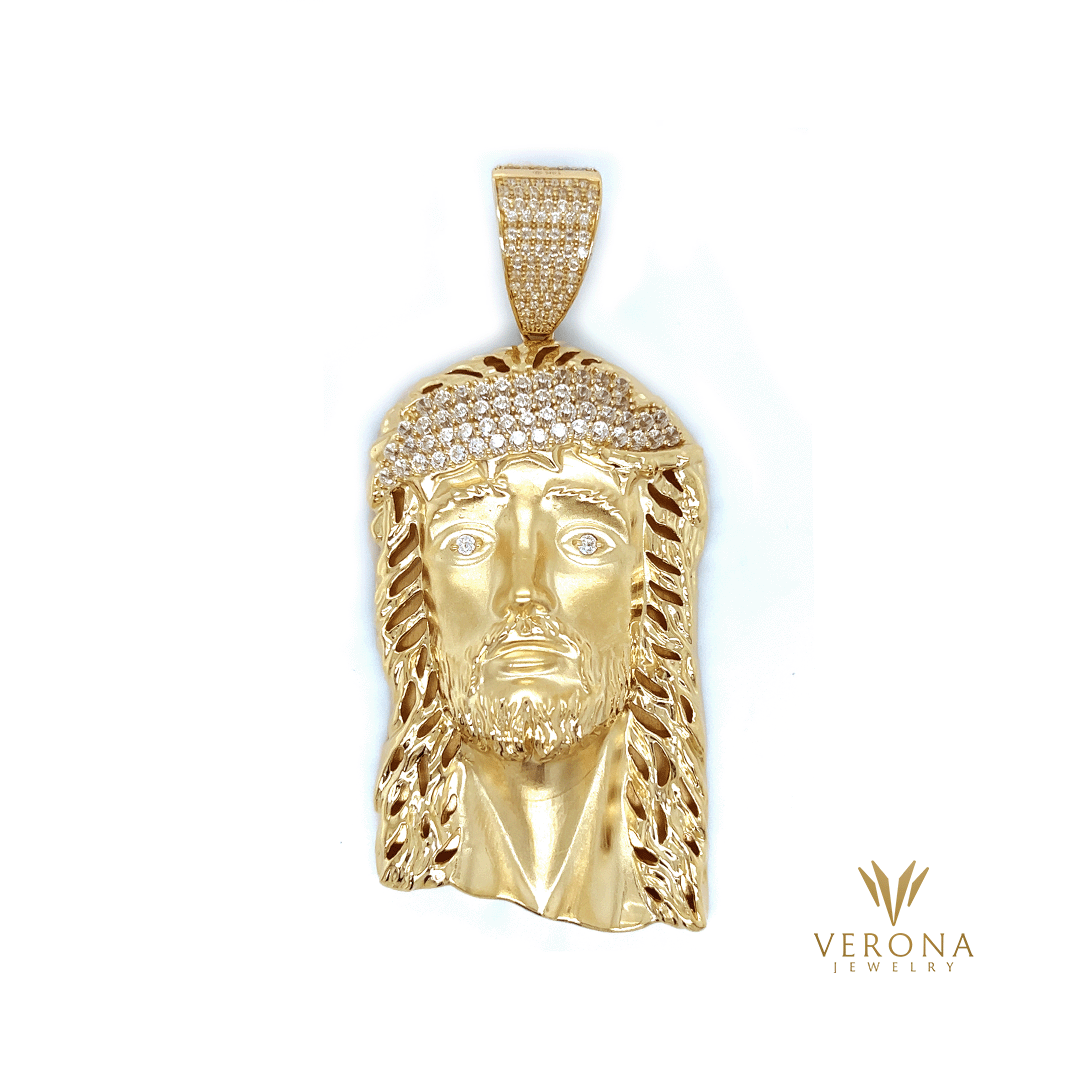 14Kt Gold Jesus Pendant