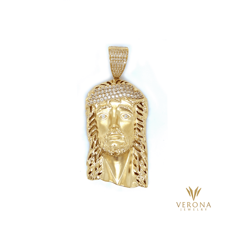 14Kt Gold Jesus Pendant