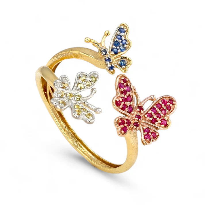 14Kt Gold Butterfly Ring