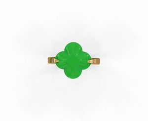 
                  
                    14K Gold Green Clover Ring
                  
                