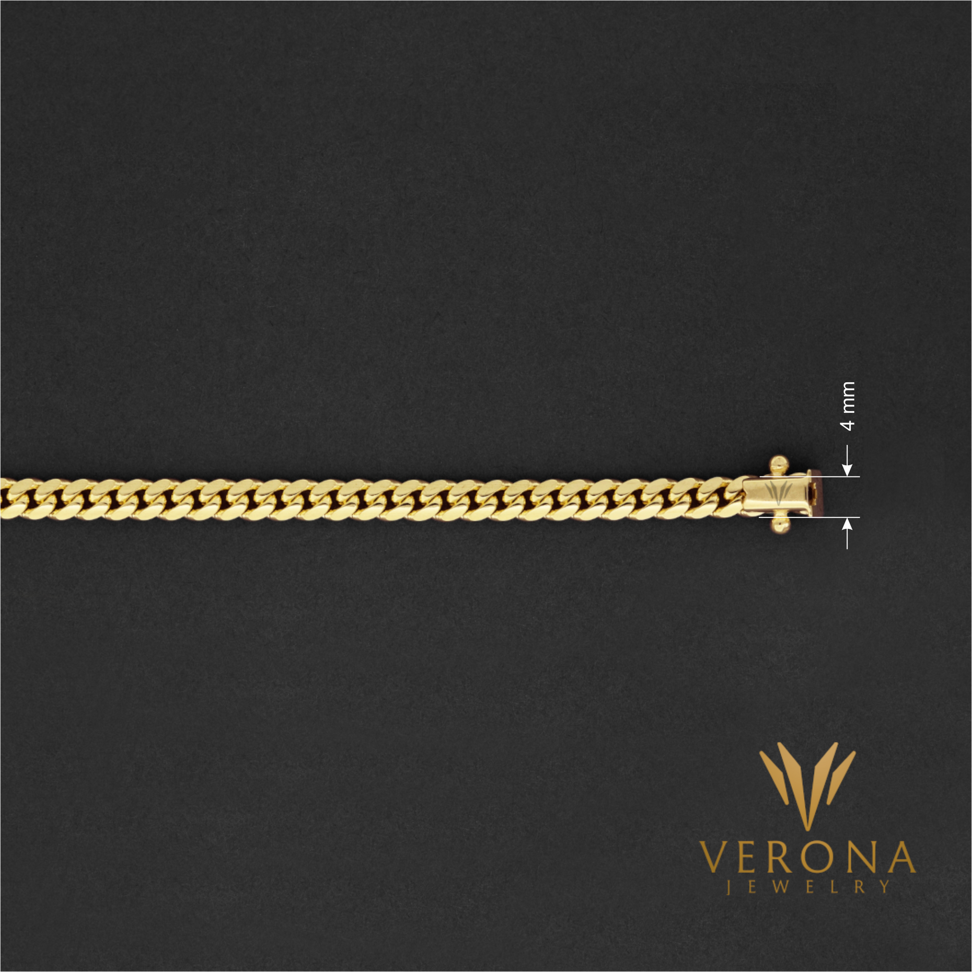 18 Kt Gold Solid Cuban Chain